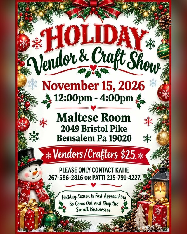 Flyer for Holiday Vendor & Craft Show