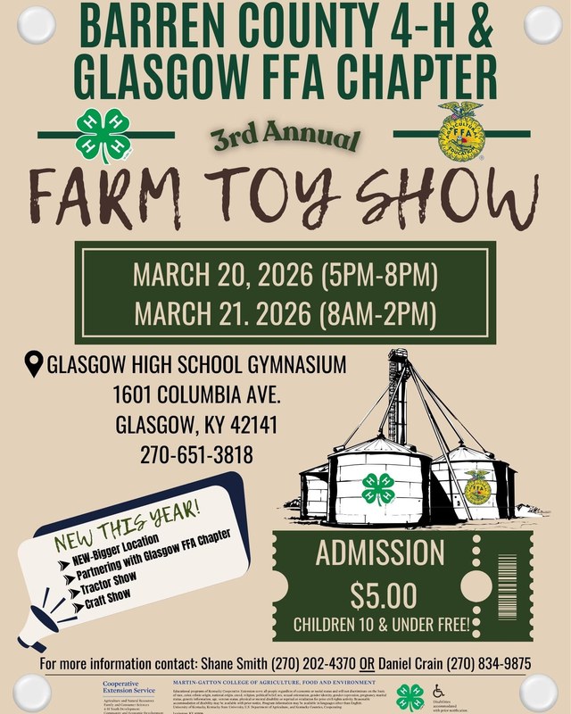 Image for Barren County 4-H & Glasgow FFA Farm Toy Show