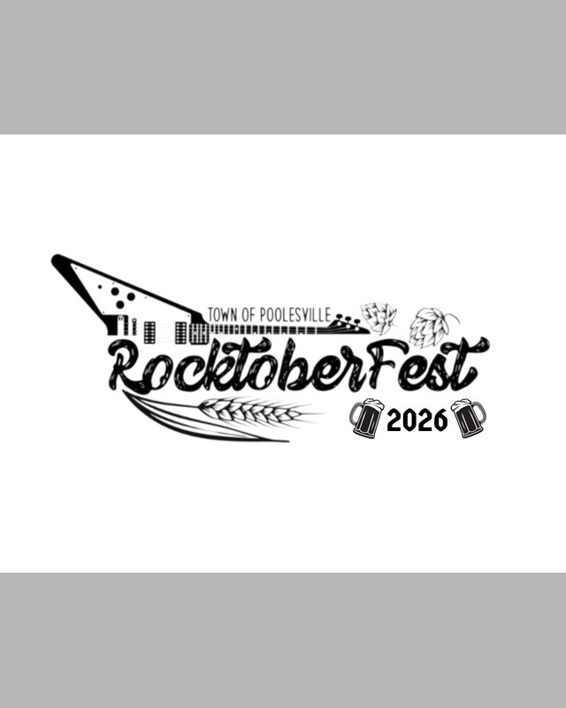 Town of Poolesville RocktoberFest 2026 logo with a beer mug and wheat graphic.