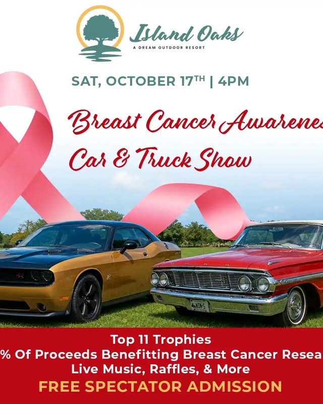 Image for Island Oaks RV Resort - Breast Cancer Awareness Car & Truck Show