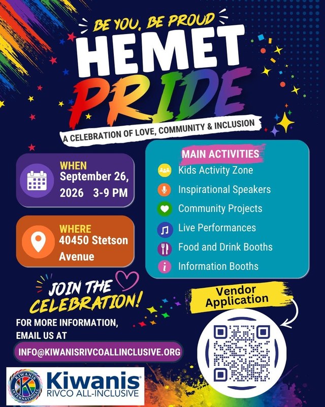 Image for Be You, Be Proud - Hemet Pride 2026
