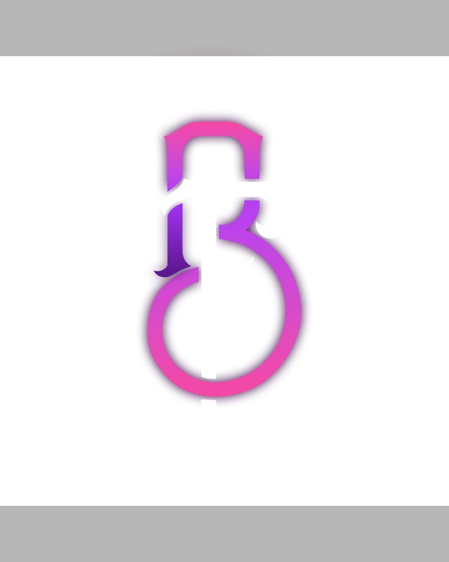 Pink and purple gradient symbol logo for the Bitchcraft Fair on a white background.