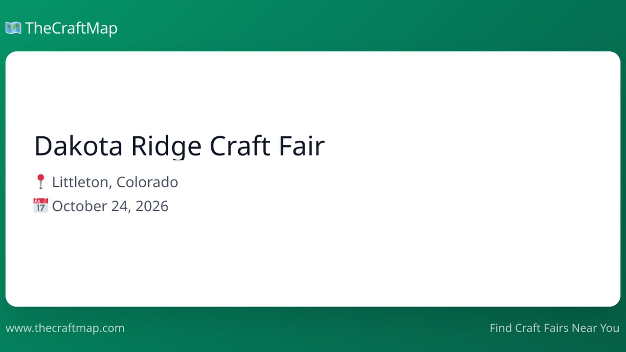 Image for Dakota Ridge Craft Fair
