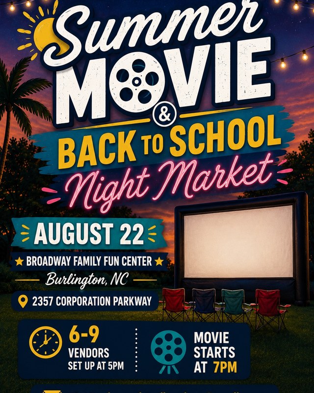 Image for Back to School Summer Movie and Night Market