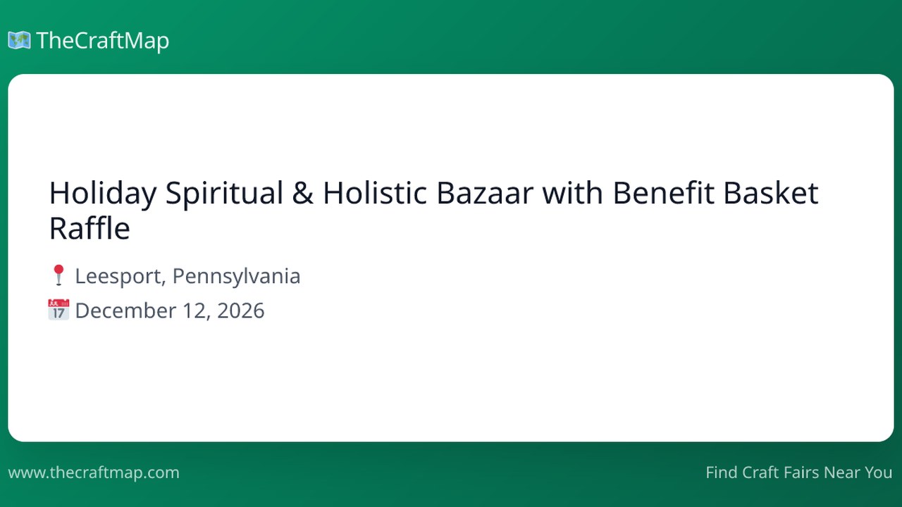Image for Holiday Spiritual & Holistic Bazaar with Benefit Basket Raffle