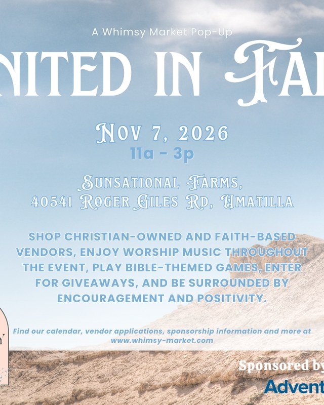 Image for Whimsy Market - Nov 7 United In Faith