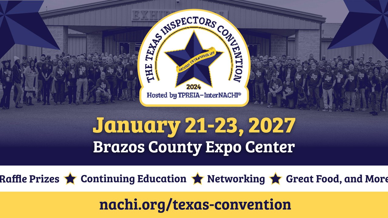 Image for TPREIA-InterNACHI® 2027 Texas Inspectors Convention