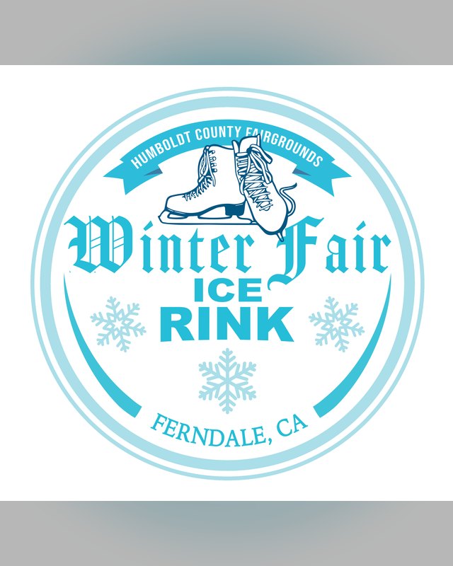 Winter Fair Ice Rink badge logo with the words Humboldt County Fairgrounds and Ferndale, CA.