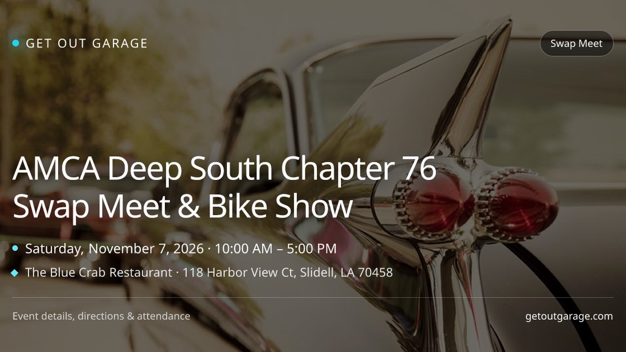 Image for AMCA Deep South Chapter 76 Swap Meet & Bike Show