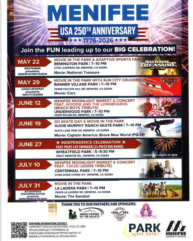 Image for Menifee Moonlight Market & Concert – June 12, 2026
