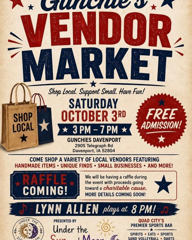 Image for Gunchie's Vendor Market presented by Under the Sun and Moon