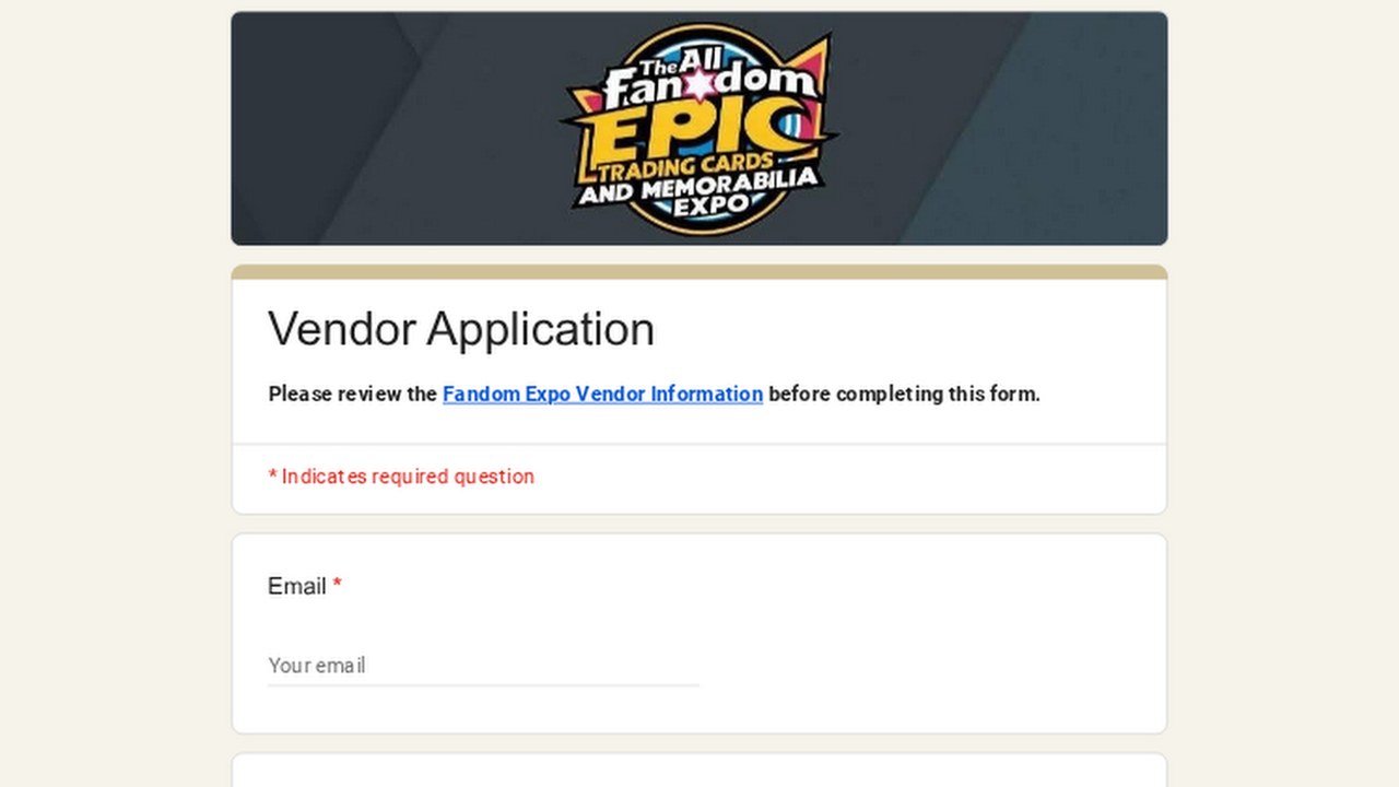 Image for All Fandom Epic Trading Cards and Memorabilia Expo