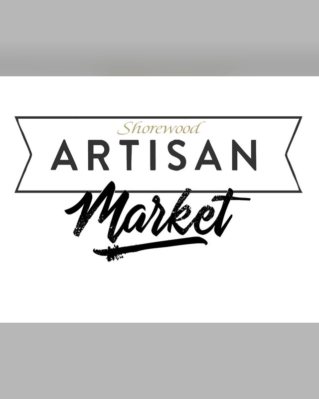 Shorewood Artisan Market logo with a banner reading Artisan and a script Market.