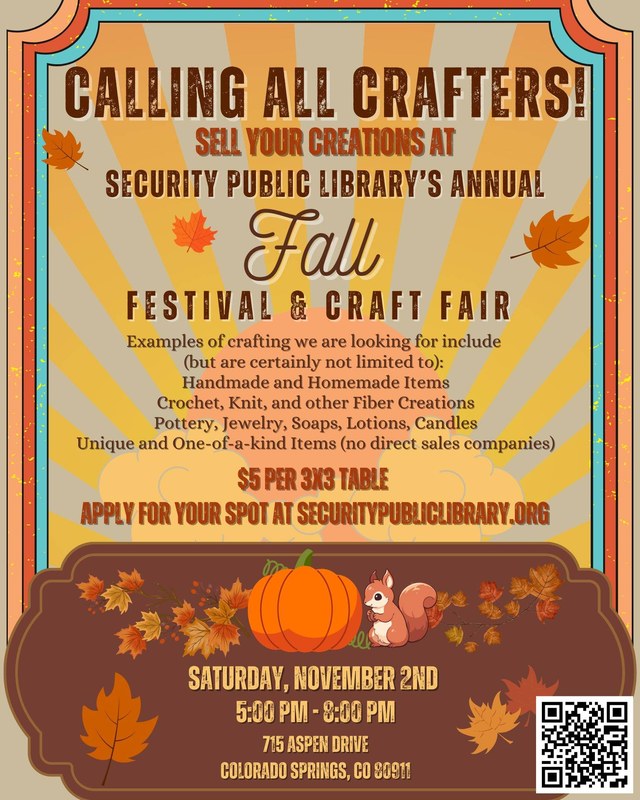 Image for Security Public Library Fall Festival & Craft Fair