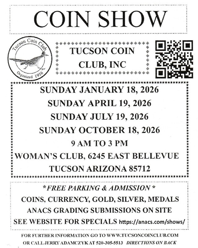 Image for Tucson Coin Club Coin & Stamp Show