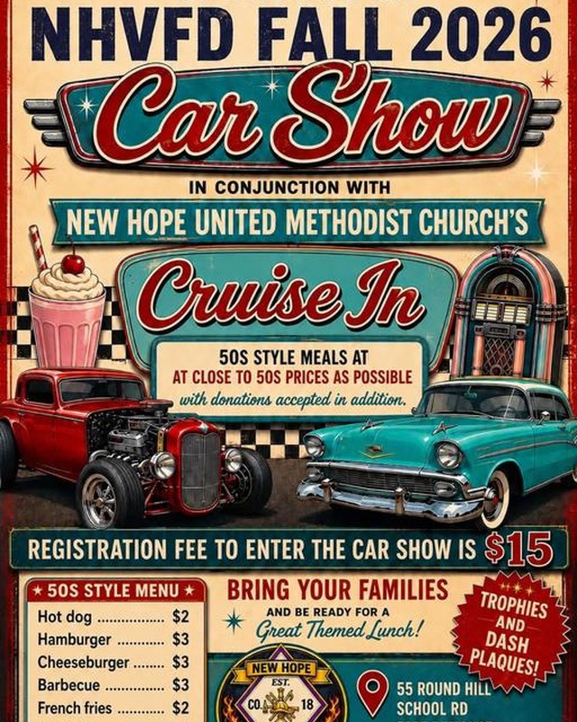 Image for New Hope Volunteer Fire Department Car Show and Cruise-In