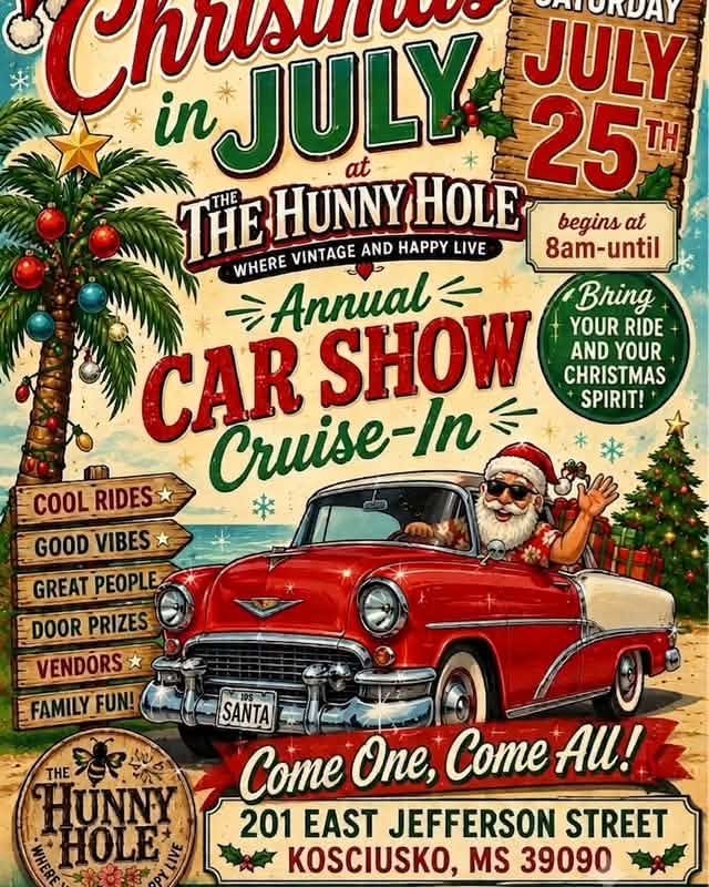 Image for The Hunny Hole Christmas in July Car Show Cruise-In