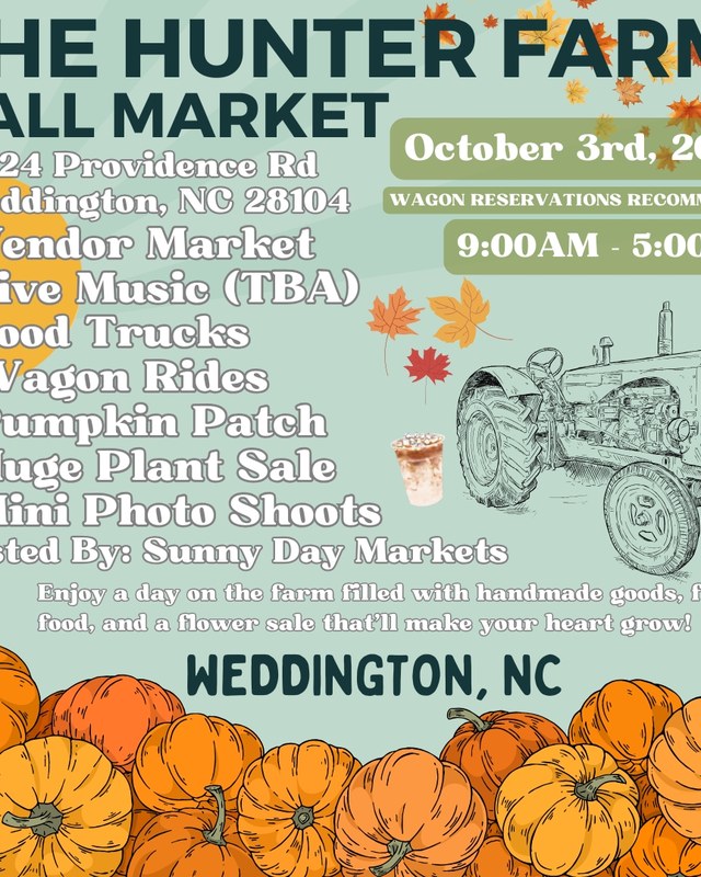 Image for The Hunter Farm Fall Market (Oct 3rd)