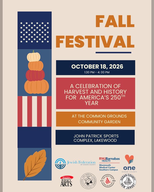 Flyer for Fall Festival, October 18, 2026, at the Common Grounds Community Garden.