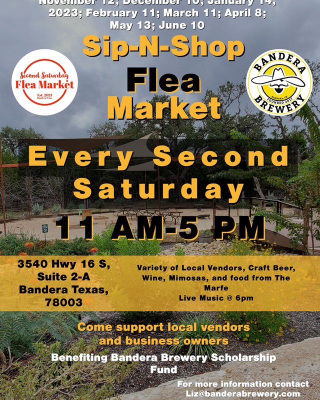 Image for Sip & Shop Flea Market at Bandera Brewery