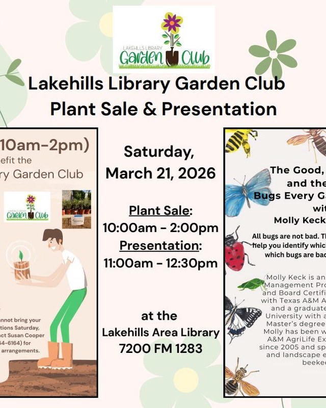 Image for Lakehills Library Garden Club's Plant Sale & Makers Market