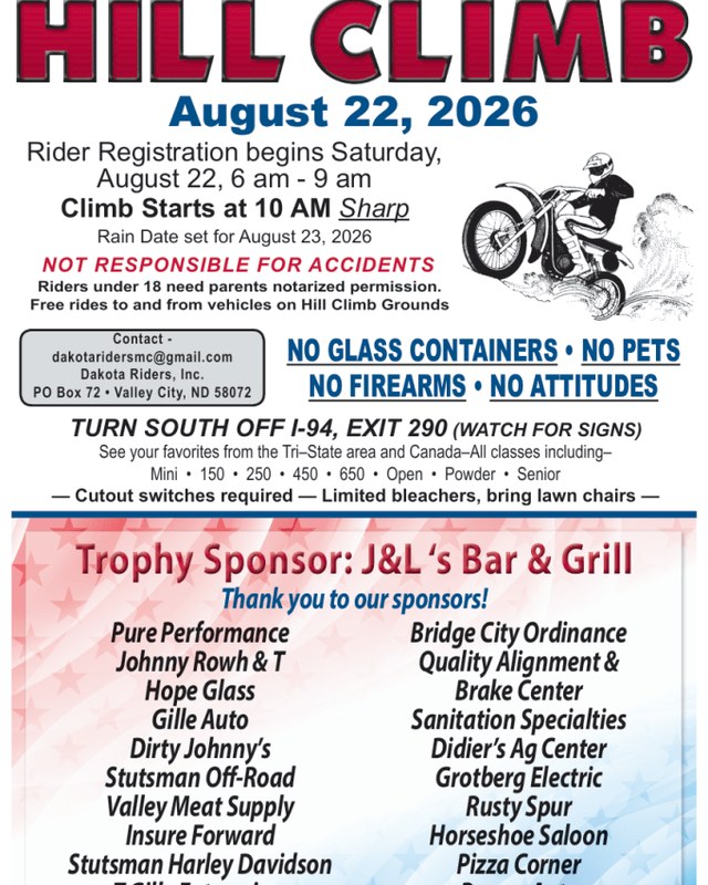 Image for Dakota Riders Motorcycle Club Hill Climb
