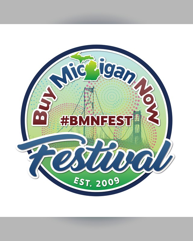 Buy Michigan Now Festival logo badge with the #BMNFEST hashtag and Est. 2009 text.