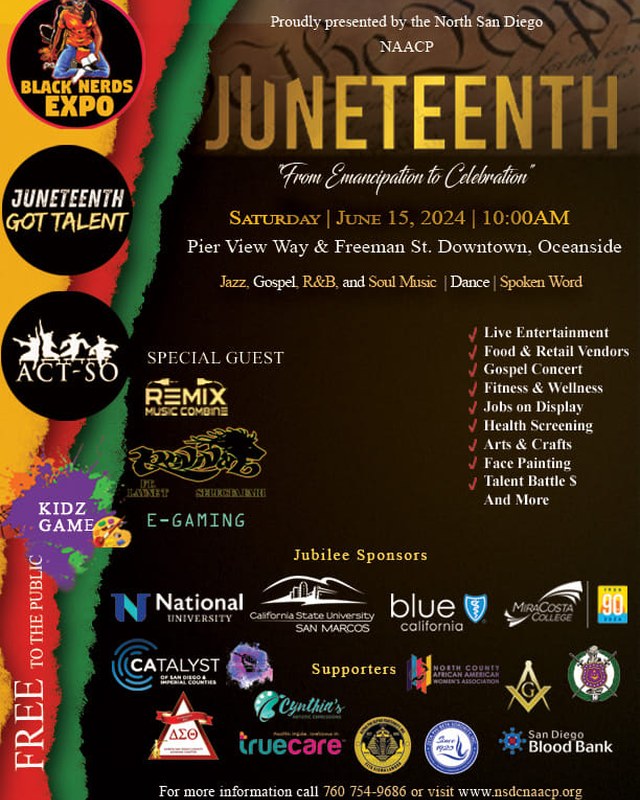 Image for NSDC NAACP Annual Juneteenth Multicultural Celebration (Oceanside)