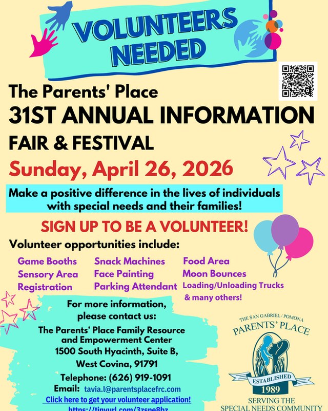 Image for Parents' Place 31st Annual Information Fair & Festival