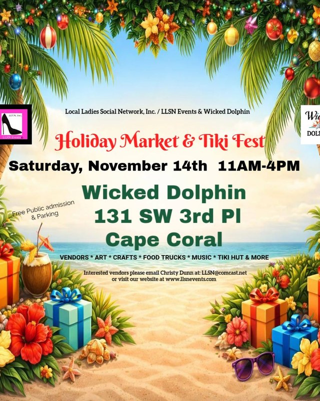 Image for Holiday Market & Tiki Fest at Wicked Dolphin