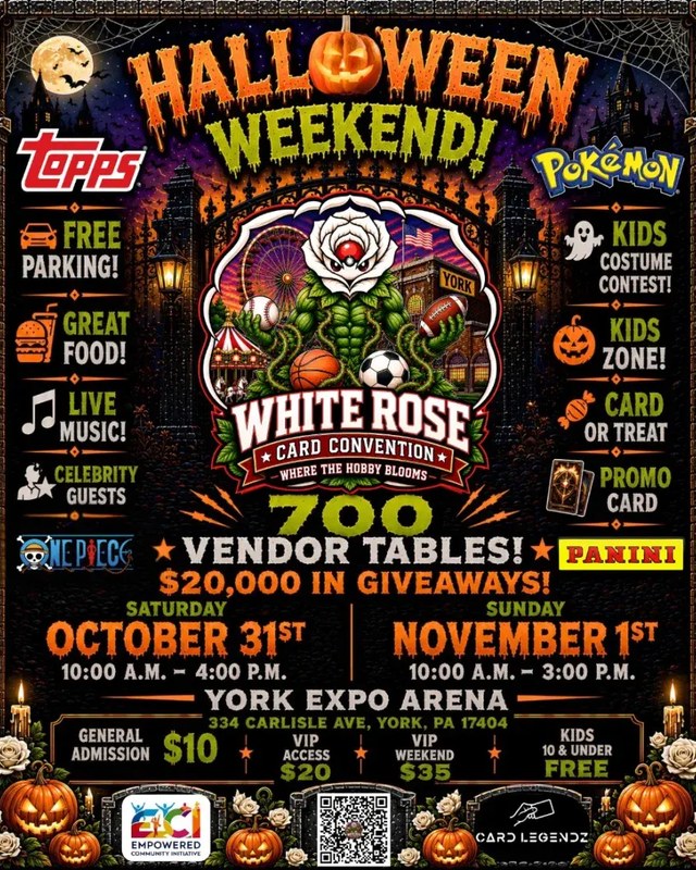 Image for White Rose Card Convention: Where Sports, TCG & Pop Culture Bloom