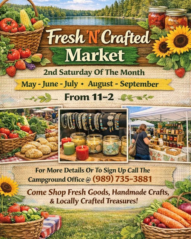 Image for Fresh 'N' Crafted Market at Alcona Park Campground