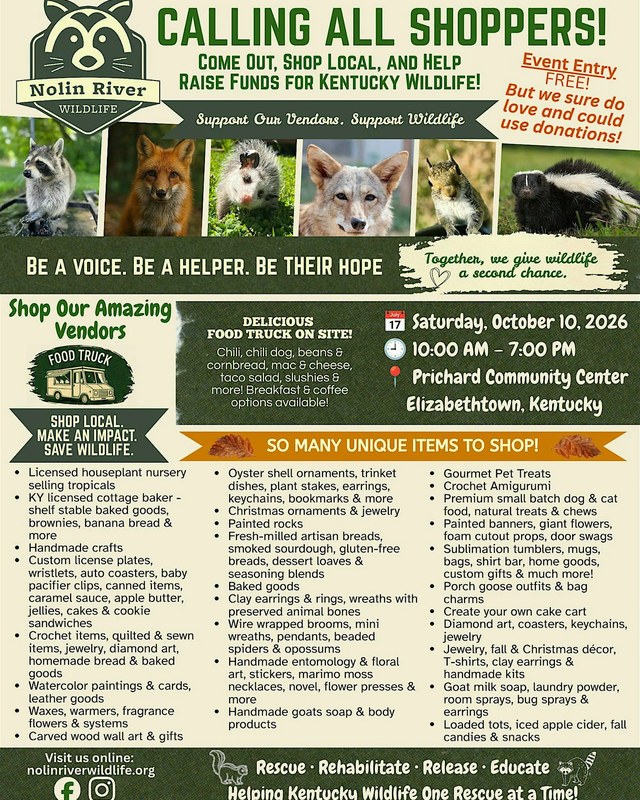 Image for Fall Vendor Fair Presented by Nolin River Wildlife