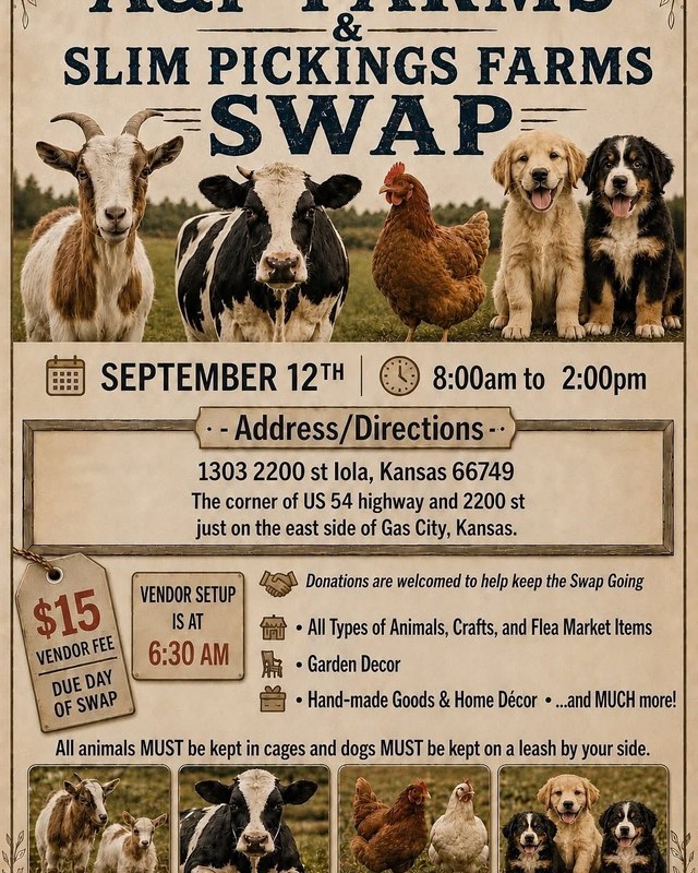 Image for AF Farms and Slim Pickins Farms Swap Meet